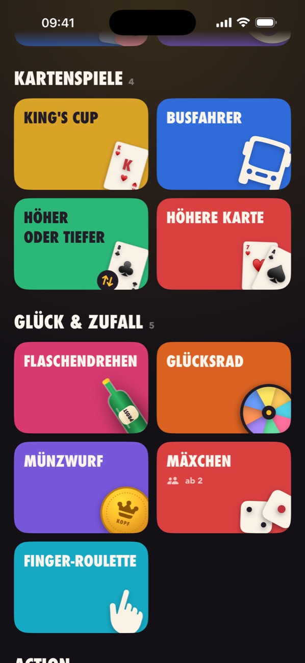 Alle Spiele in Kacheln